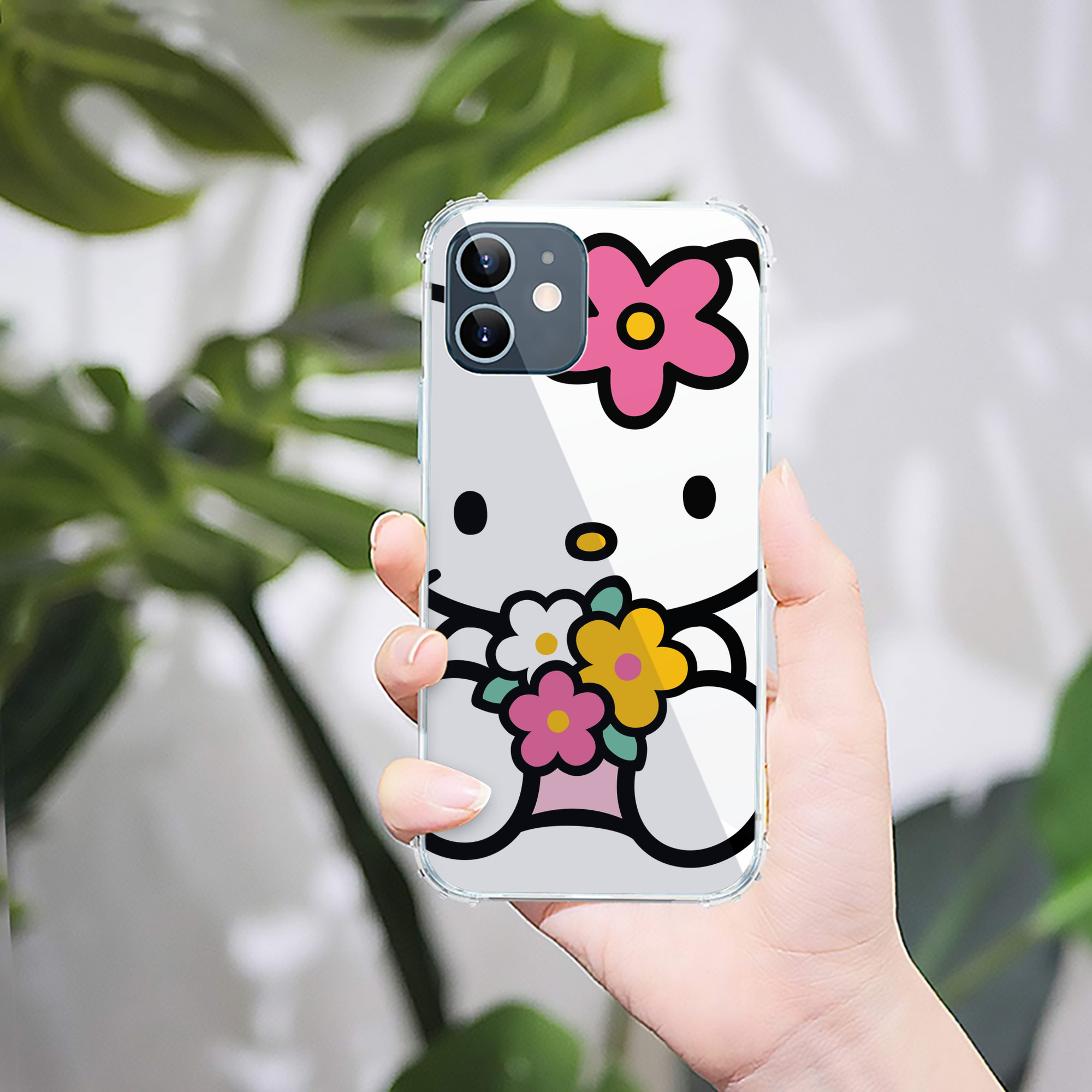 （画像用） Hello Kitty ハローキティ 【iPhone 12シリーズ対応】透明スマホケース（クリアソフトケース）